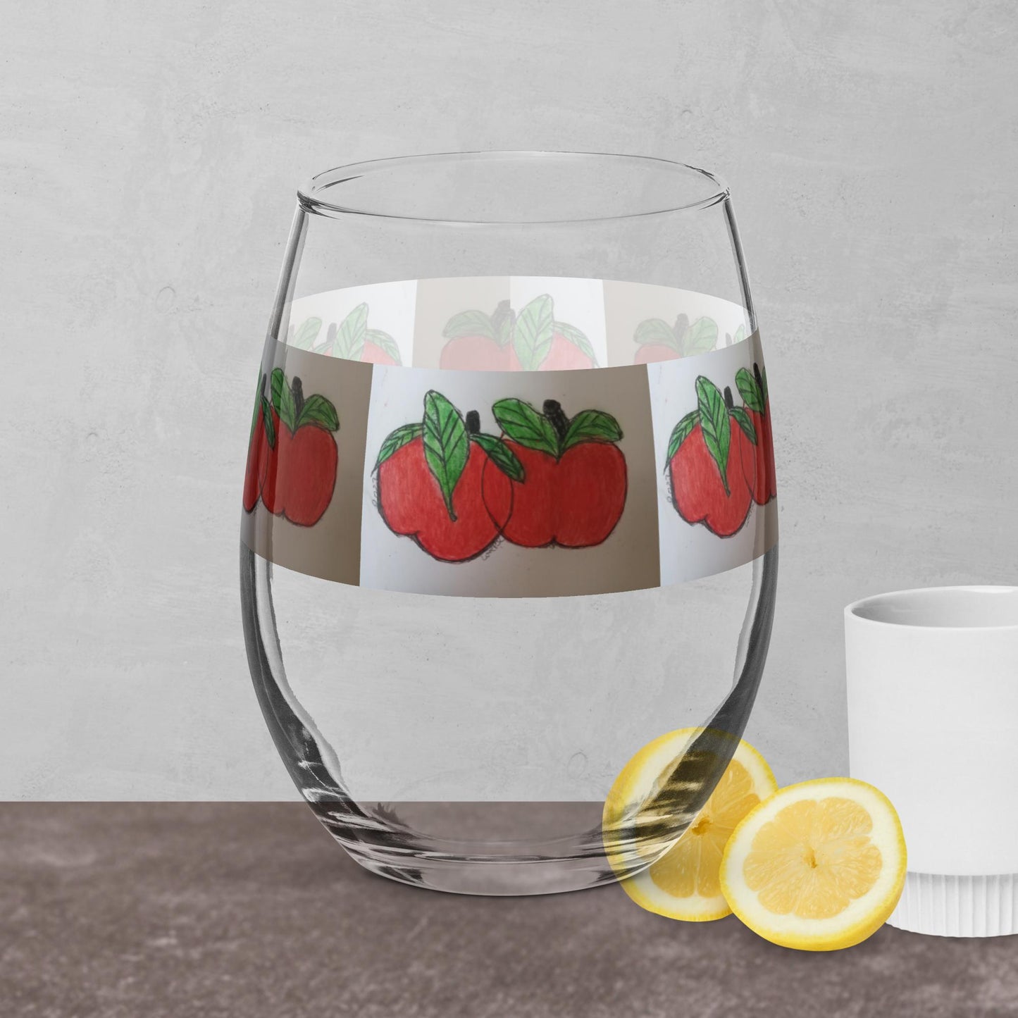 Stemless wine glass