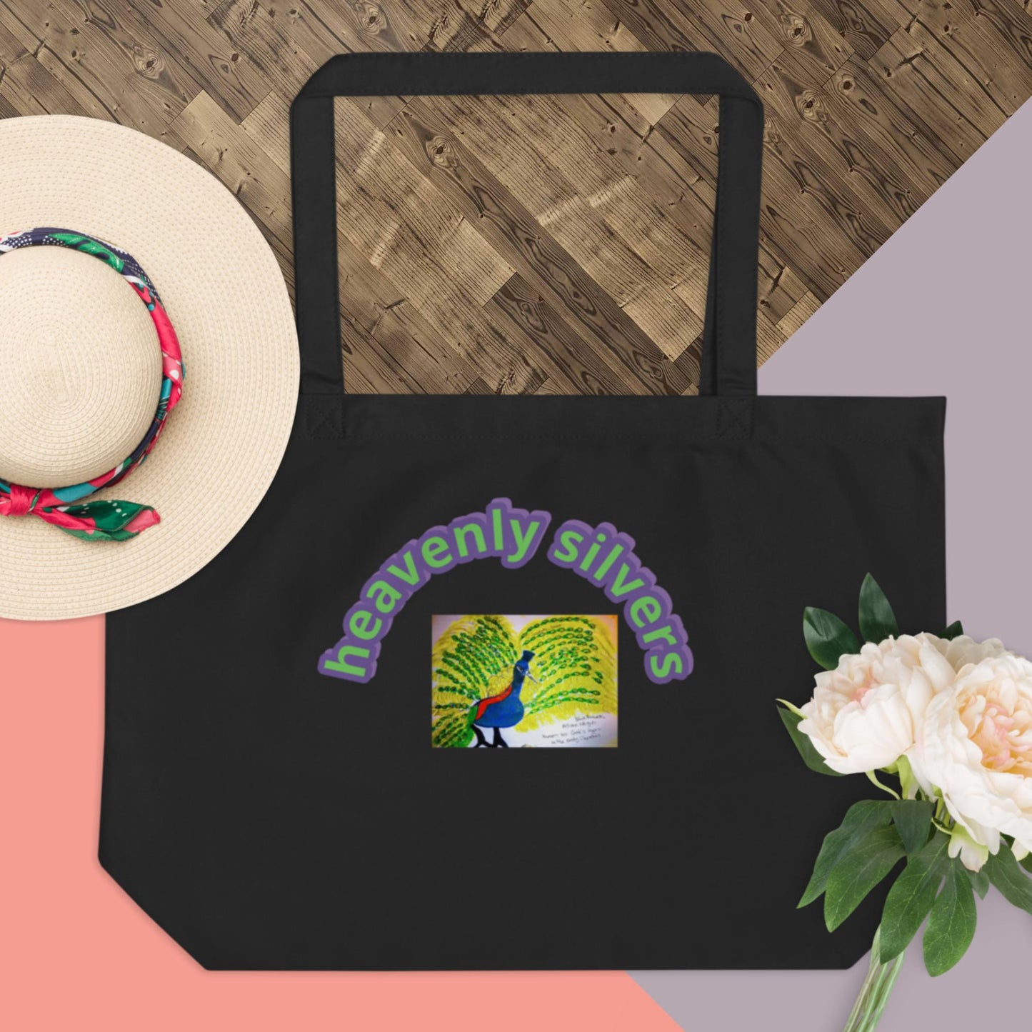 Large organic tote bag