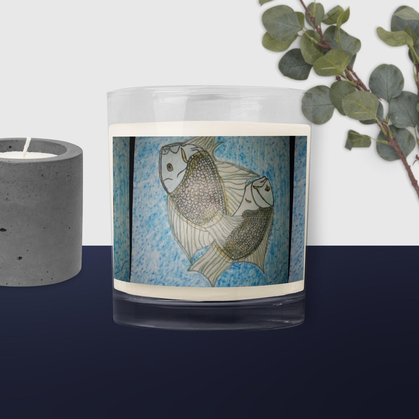 Glass jar soy wax candle
