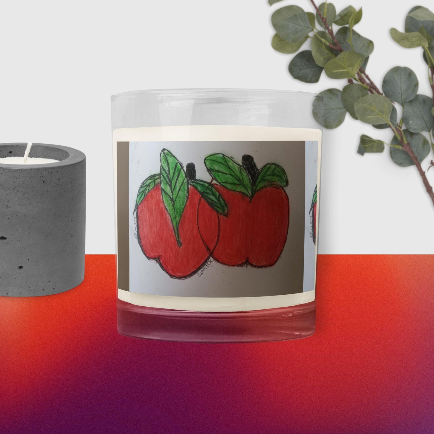 Glass jar soy wax candle