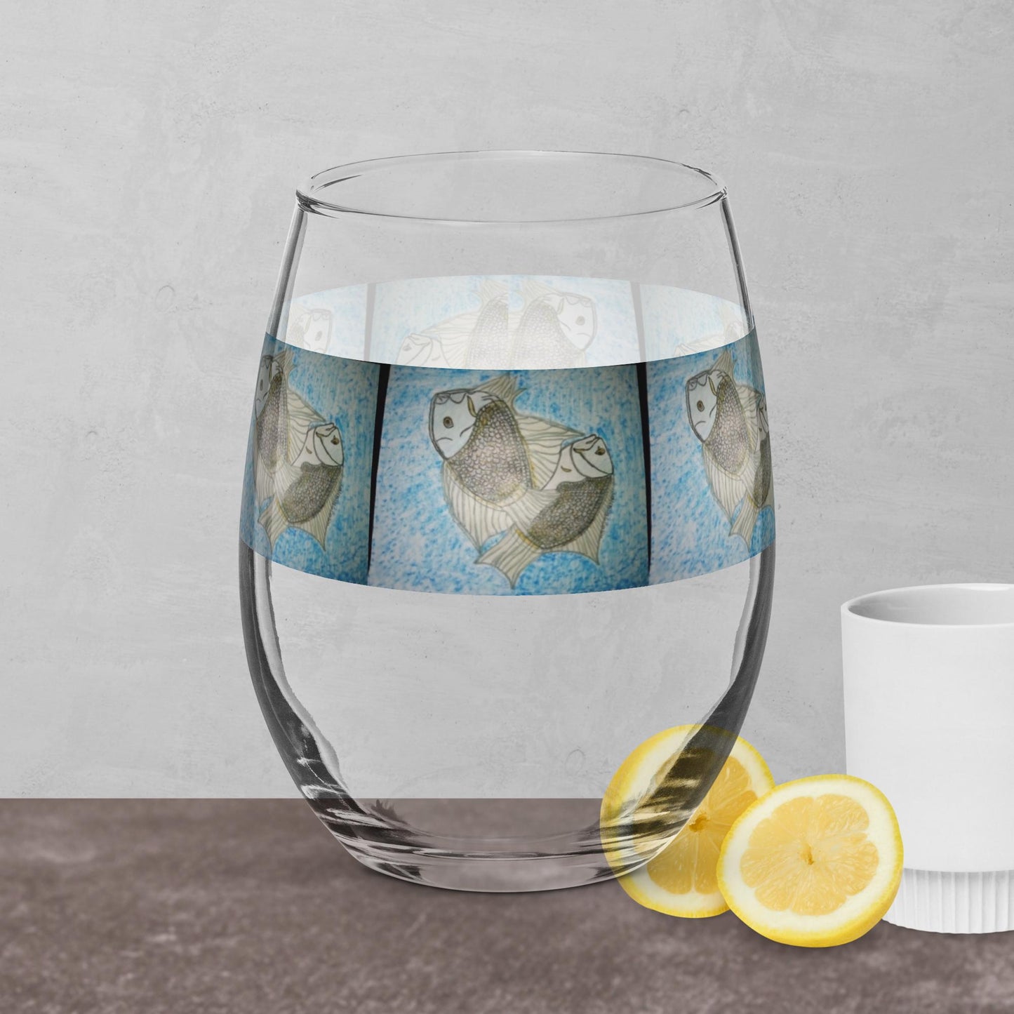 Stemless wine glass