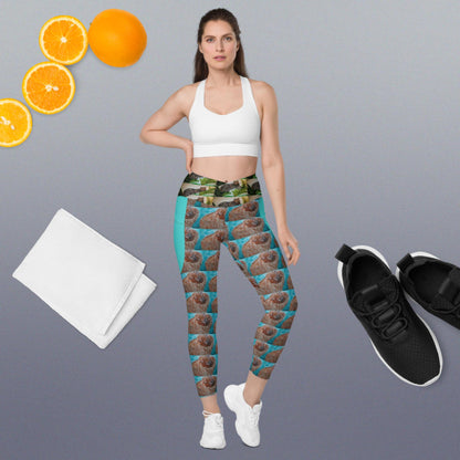 Kruisband-leggings met sakke
