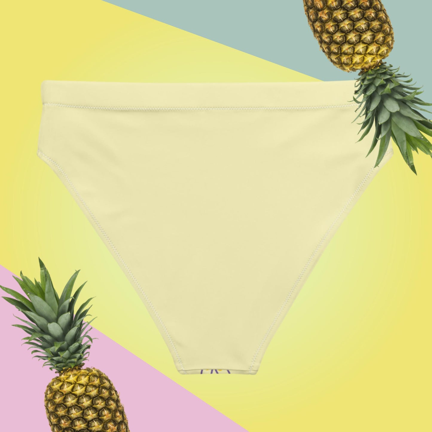 Recycled high-waisted bikini bottom