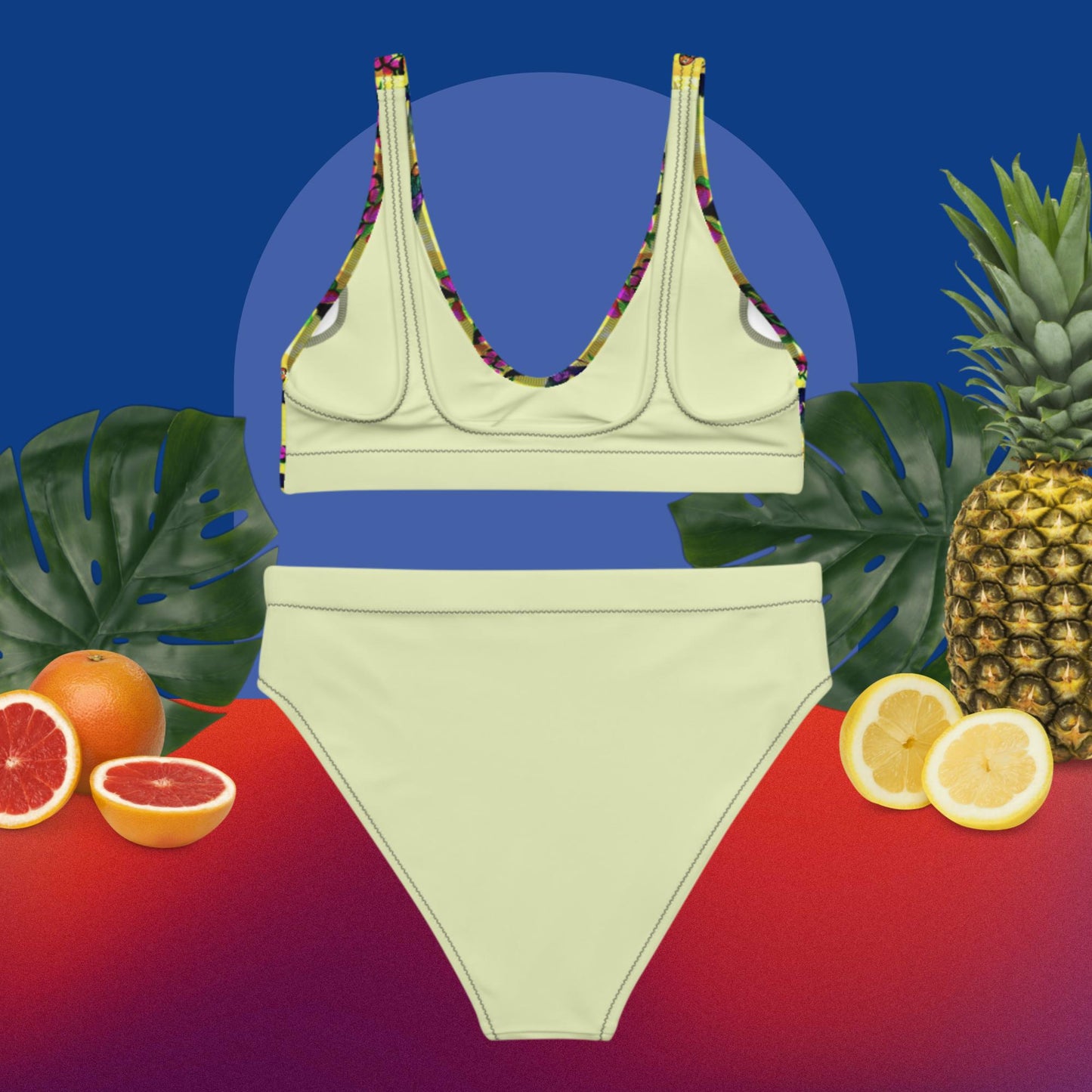 Recycled high-waisted bikini