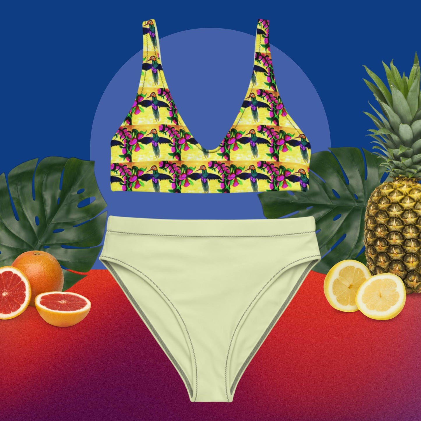 Recycled high-waisted bikini