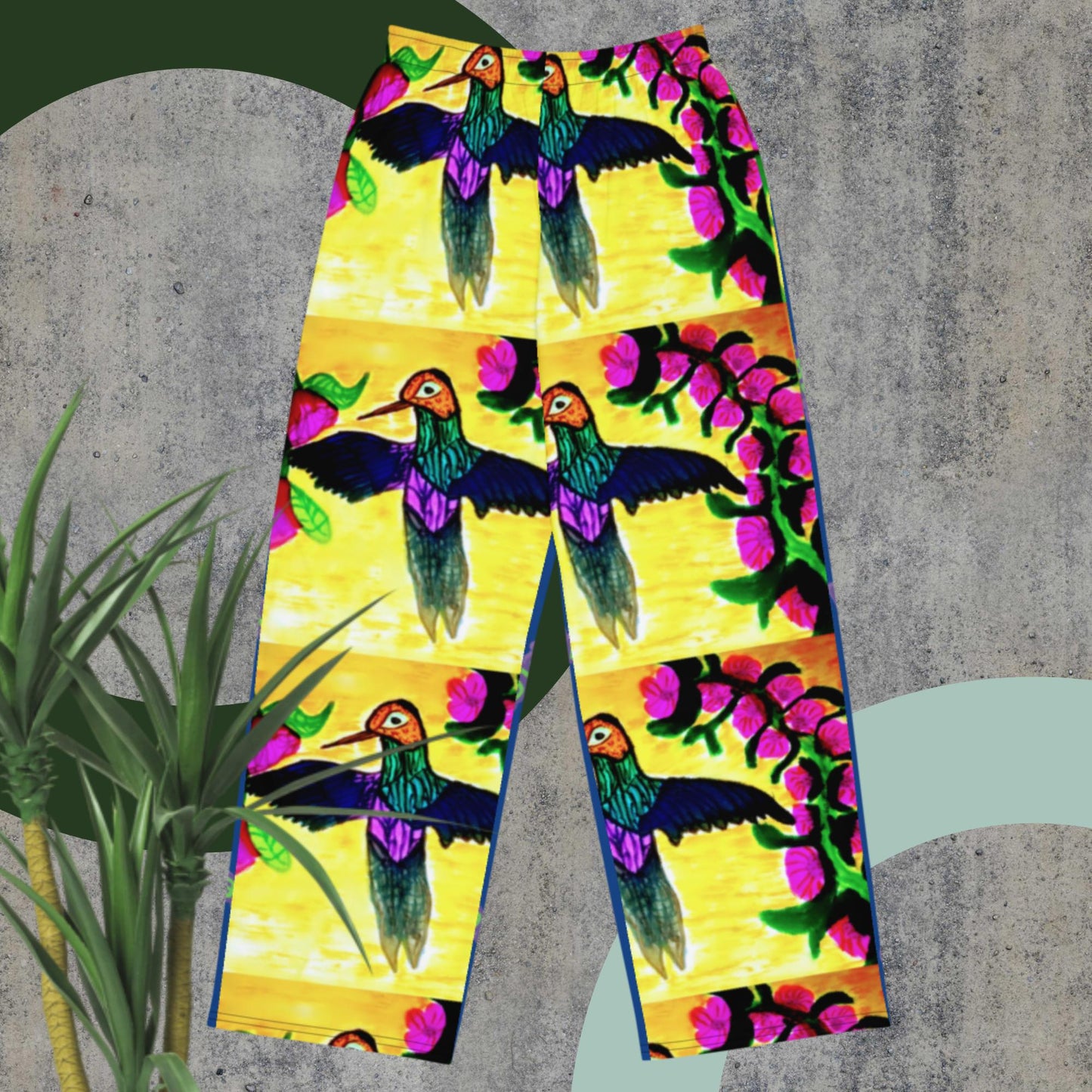 All-over print unisex wide-leg pants