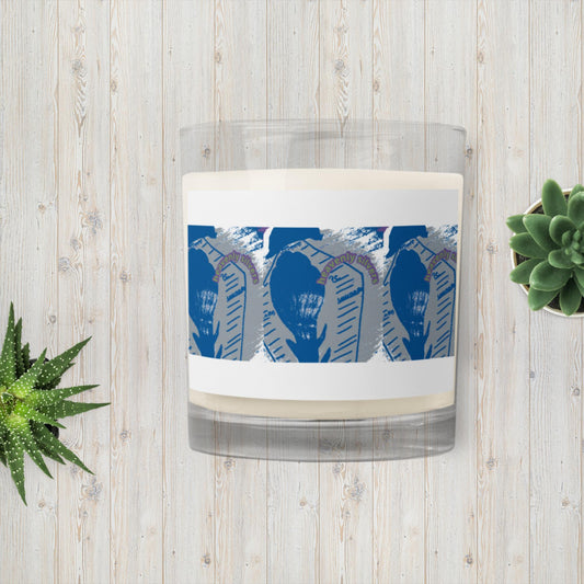 Glass jar soy wax candle