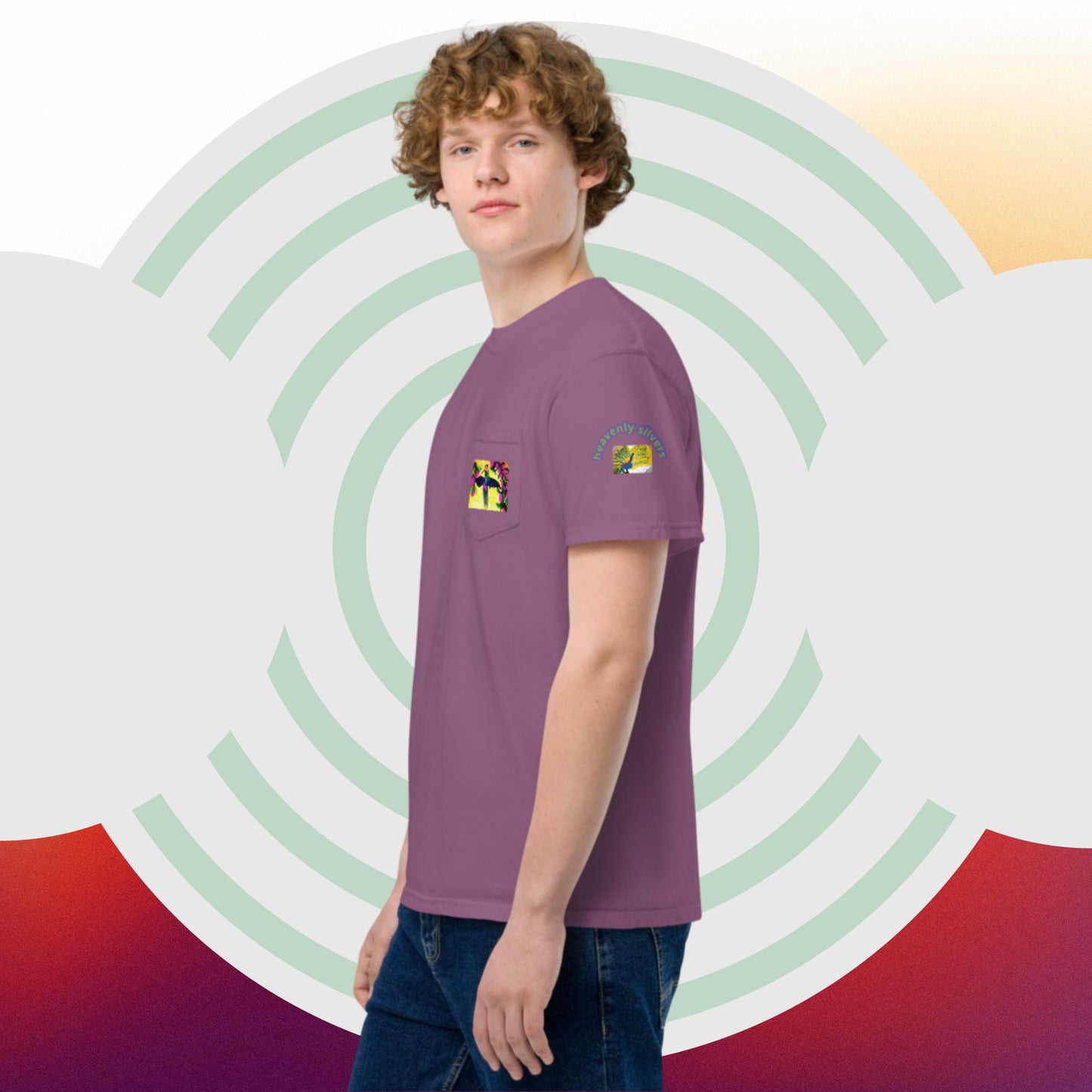 Unisex garment-dyed pocket t-shirt