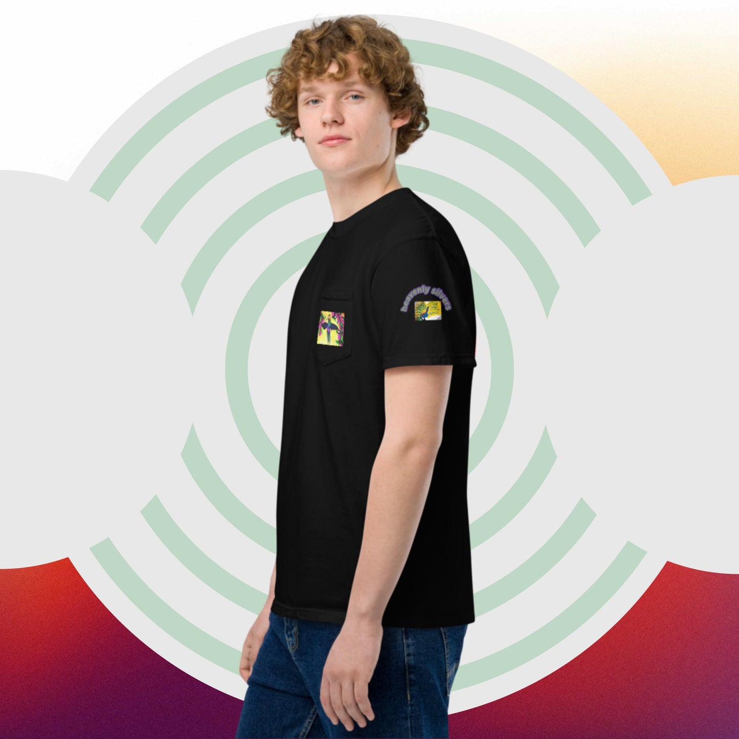 Unisex garment-dyed pocket t-shirt