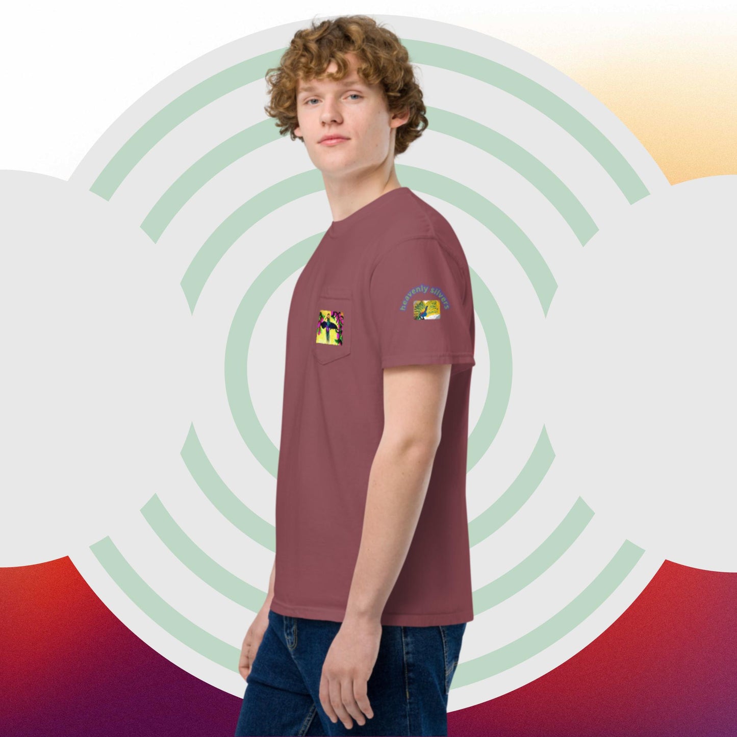 Unisex garment-dyed pocket t-shirt