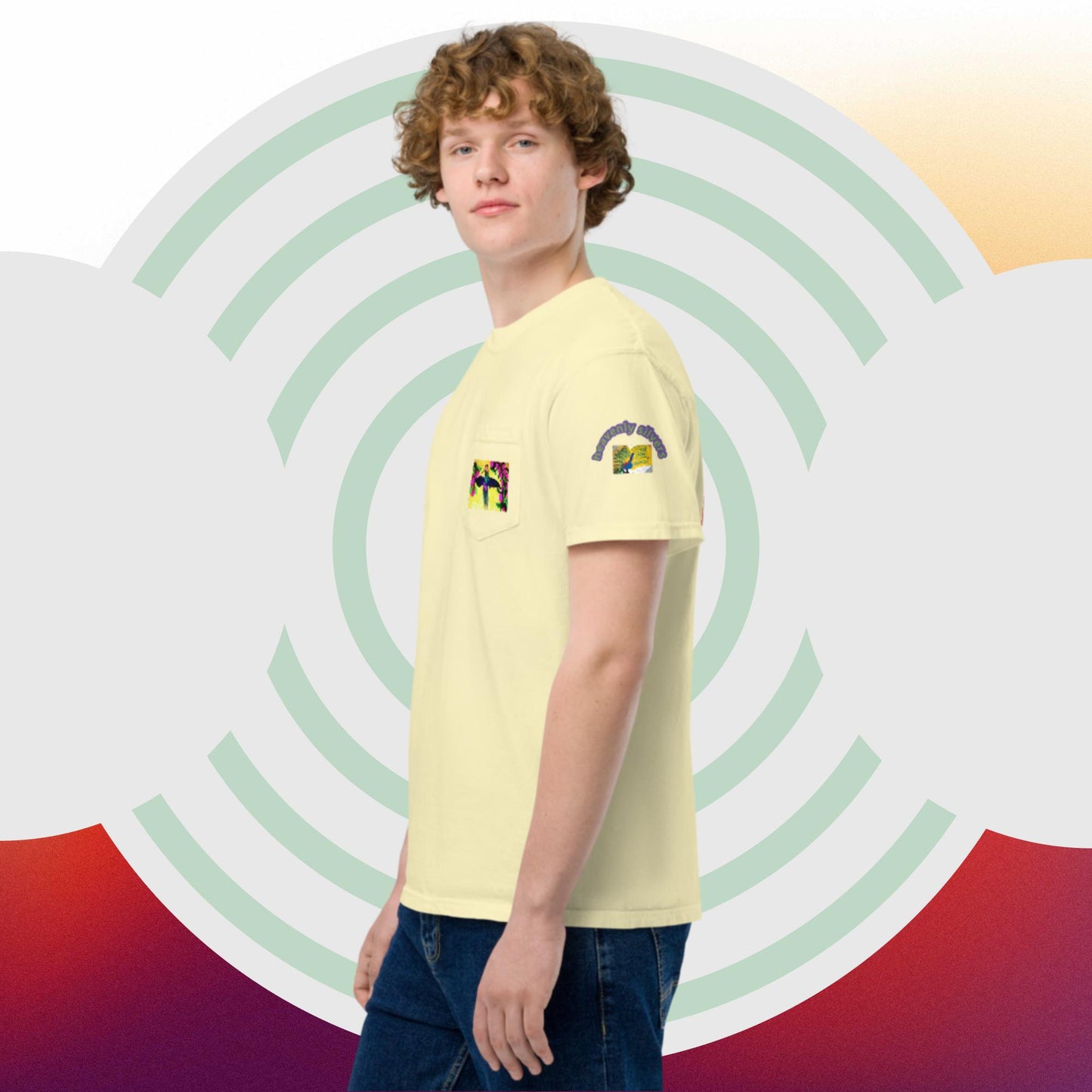 Unisex garment-dyed pocket t-shirt