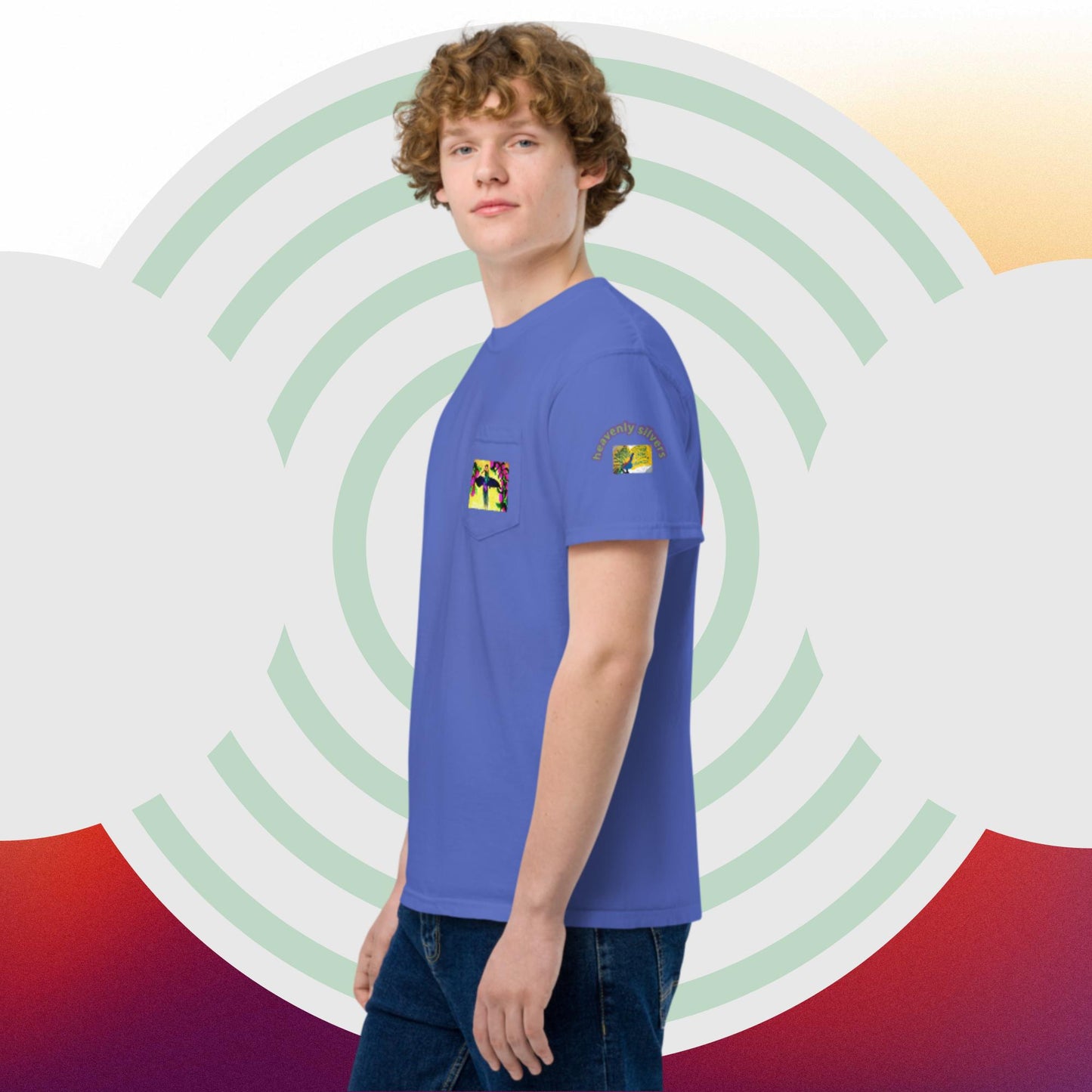 Unisex garment-dyed pocket t-shirt