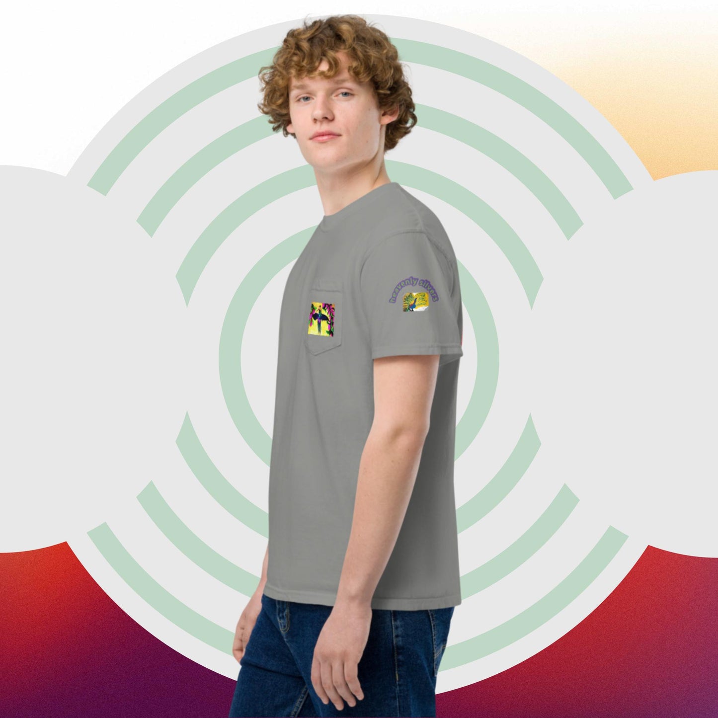 Unisex garment-dyed pocket t-shirt
