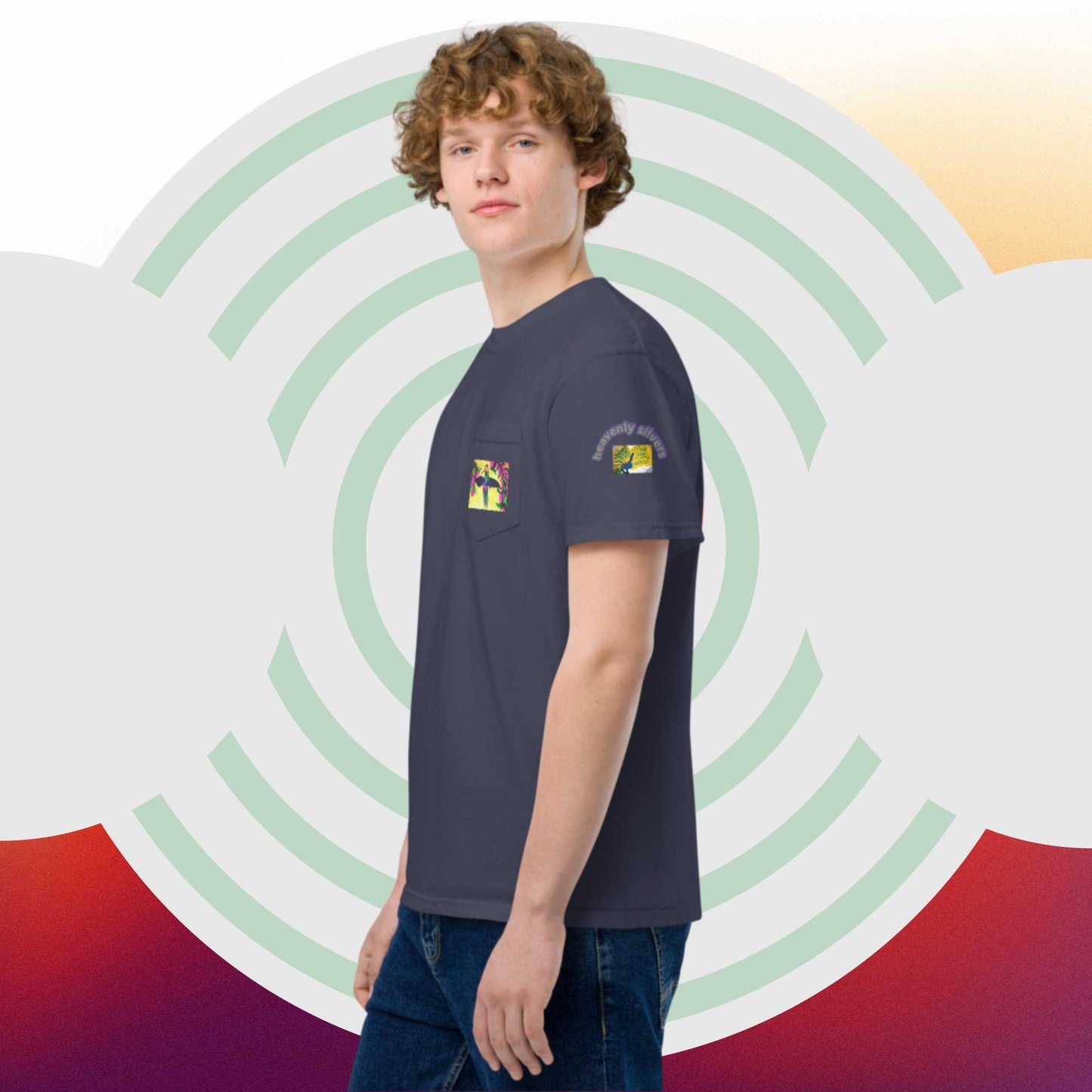 Unisex garment-dyed pocket t-shirt