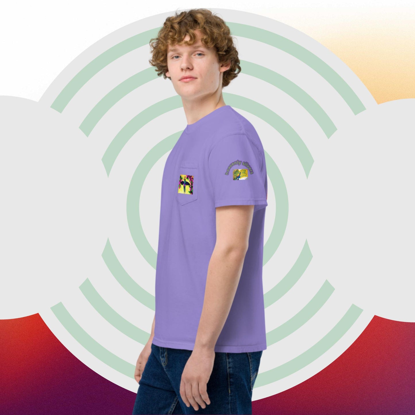 Unisex garment-dyed pocket t-shirt