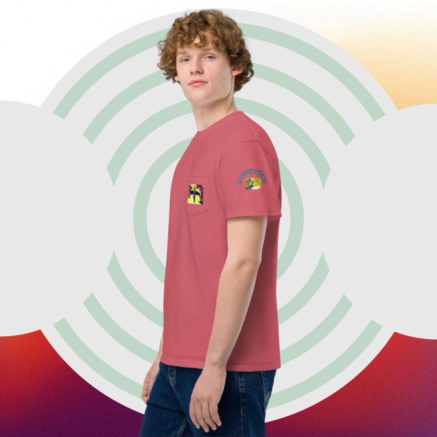 Unisex garment-dyed pocket t-shirt