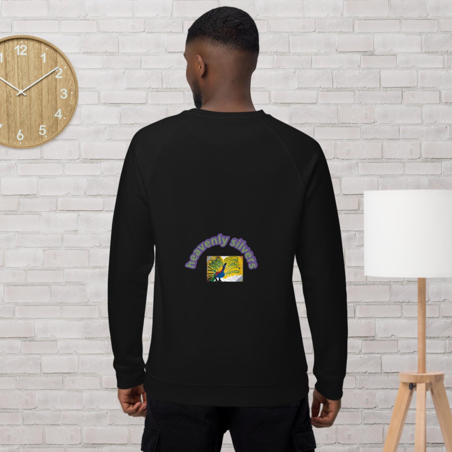 Unisex organic raglan sweatshirt