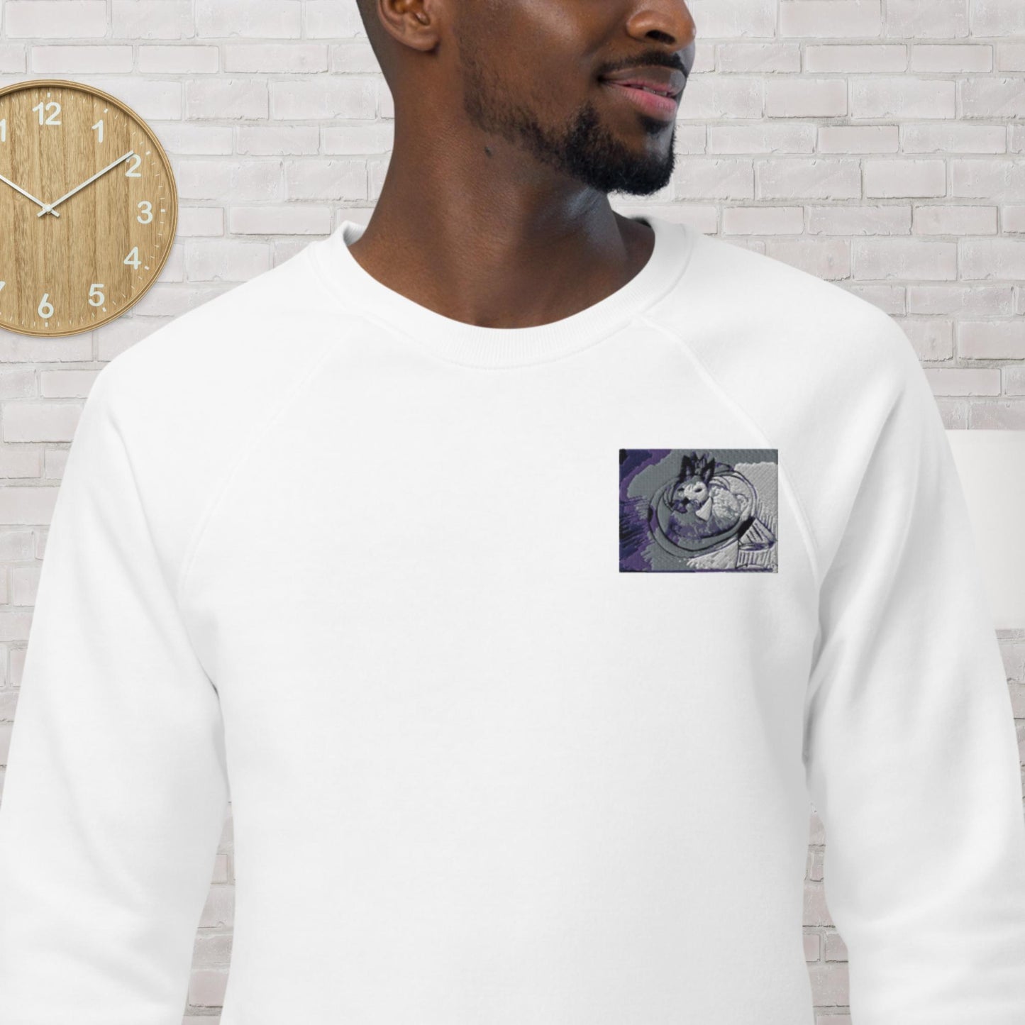 Unisex organic raglan sweatshirt