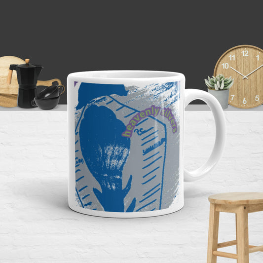 White glossy mug