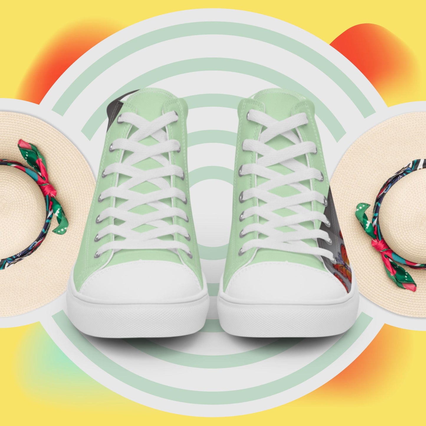 Women’s high top canvas shoes